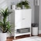 Baxton Studio Jaela Modern and Contemporary White Finished Wood 2-Door Bathroom Storage Cabinet 182-11338-Zoro - alternate 5